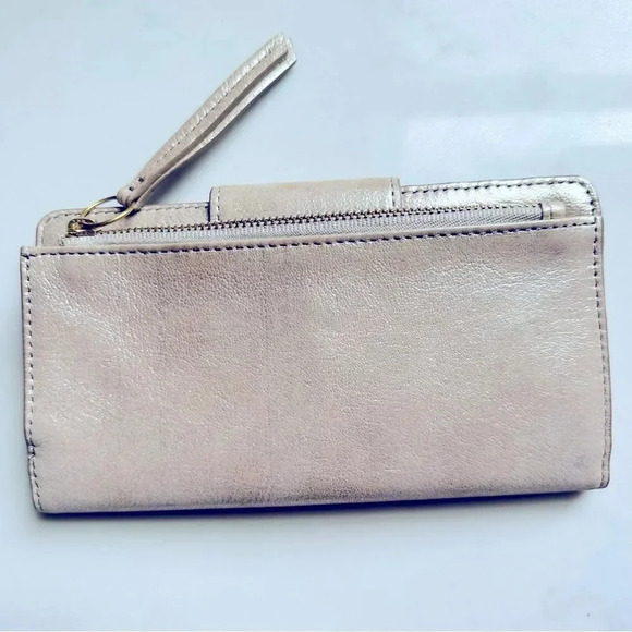 NWOT Fossil RFID Madison Slim Clutch Metallic Wallet - Picture 2 of 5